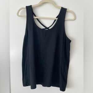 Beyond Yoga Spacedye Crossback Tank in Black, Size M